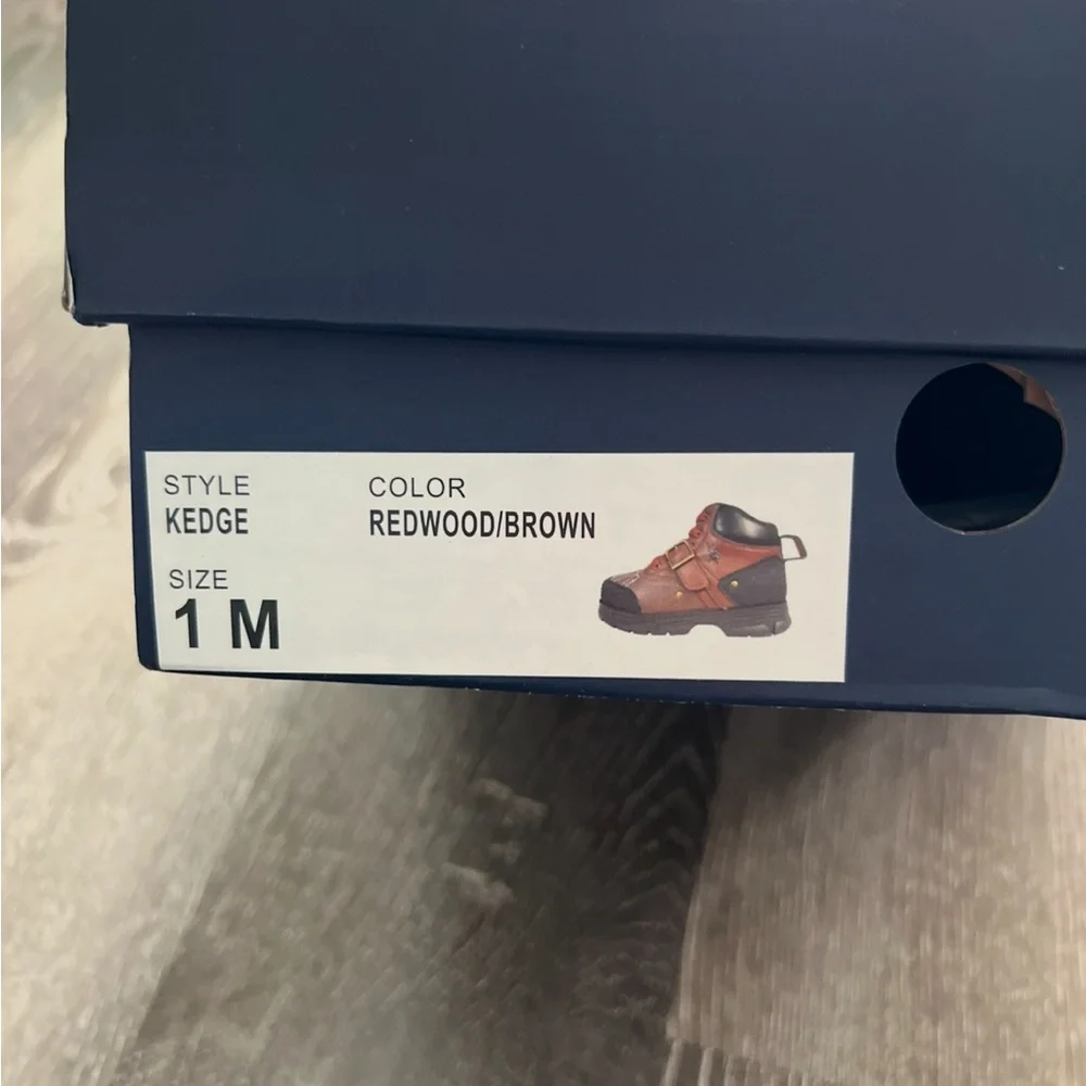 Kids size 1 Brown‎ and Black Boots US Polo Assn